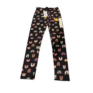 Girls Leggings cat & jack Size Medium 7/8 grey rainbow NEW